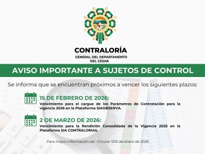 Rendici&oacute;n de Cuentas Consolidada Vigencia 2025